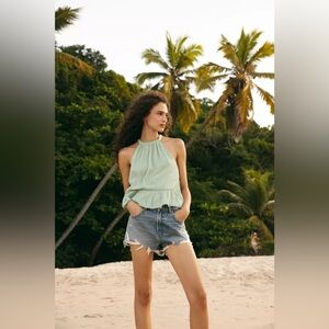 NWT ZARA Embroidered Gauze Top